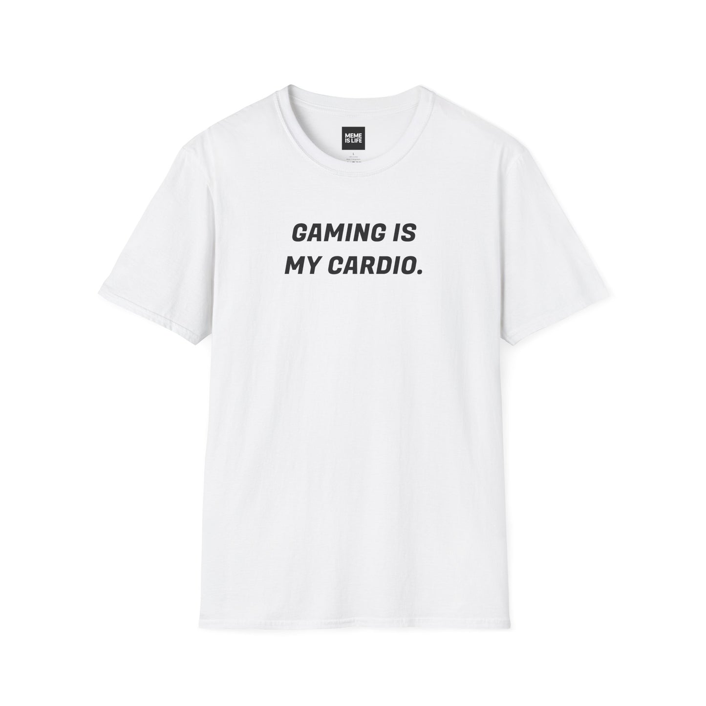 GAMING IS MY CARDIO. | Gamer Fitness Meme Tee – Unisex T-shirt by MEME IS LIFE™
