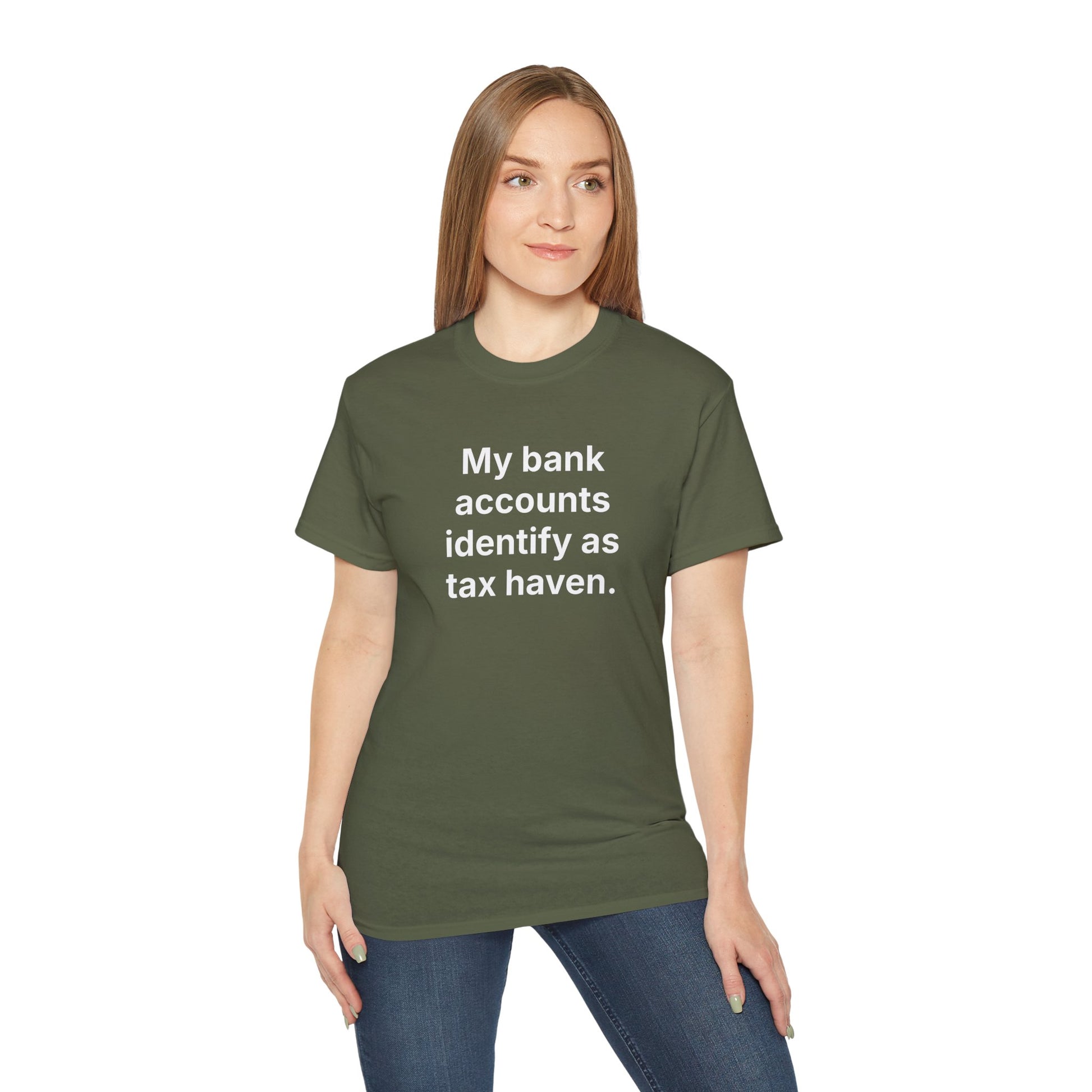 MY BANK ACCOUNTS IDENTIFY AS TAX HAVEN. | Fantasy Finance Meme Tee – Unisex T-Shirt – MEME IS LIFE™