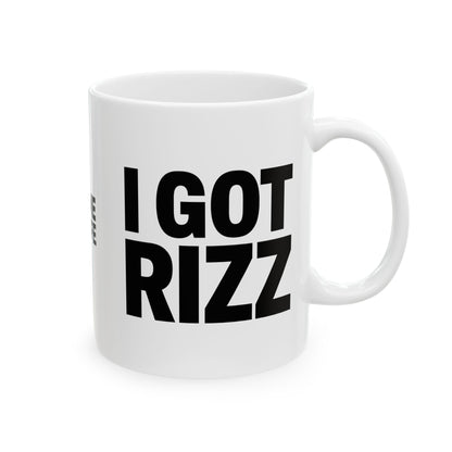 I GOT RIZZ Mug | Fun Meme Ceramic Mug  – Alpha Gen Vibes – MEME IS LIFE™