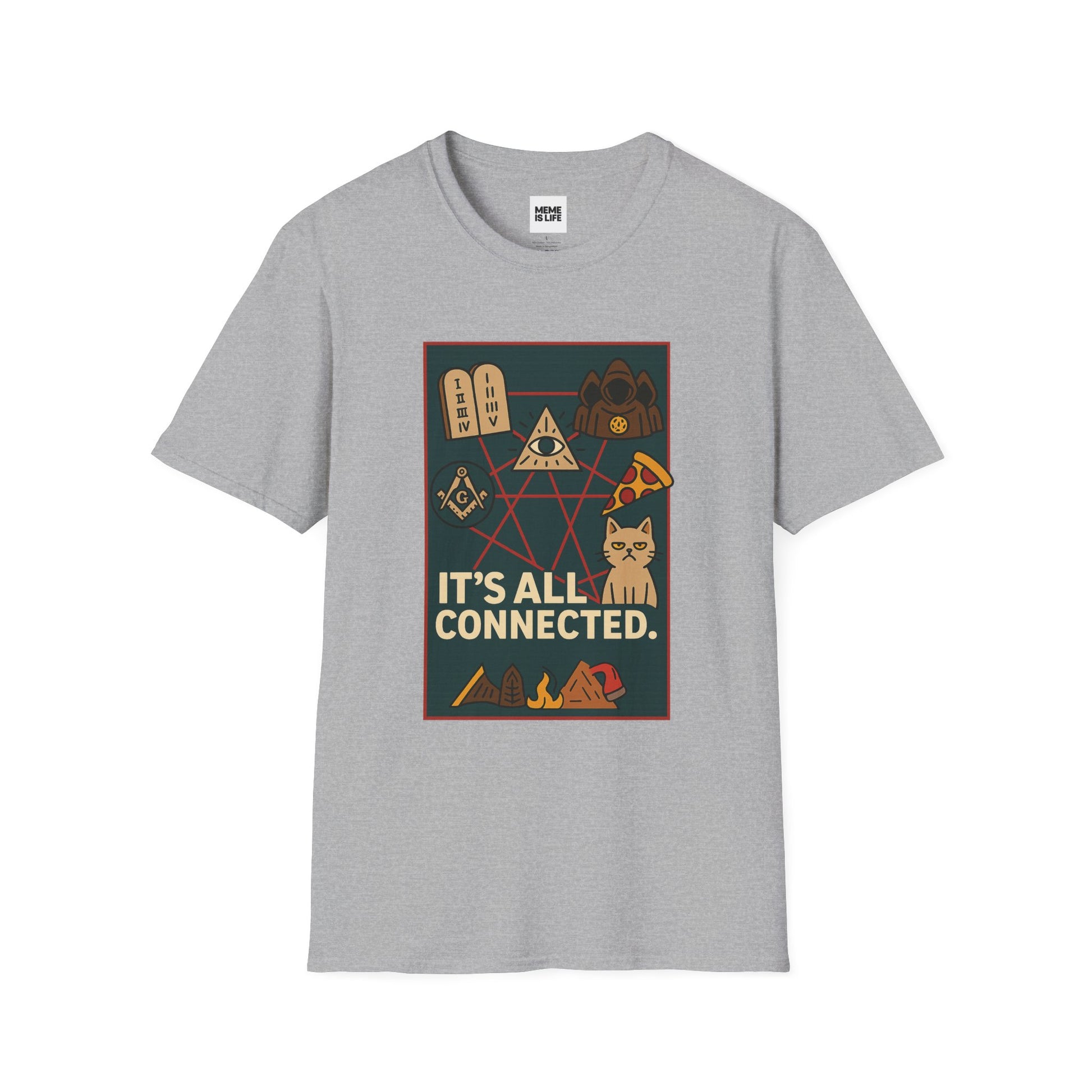 Art IT’S ALL CONNECTED. | Conspiracy Meme Tee – Unisex T-shirt by MEME IS LIFE™