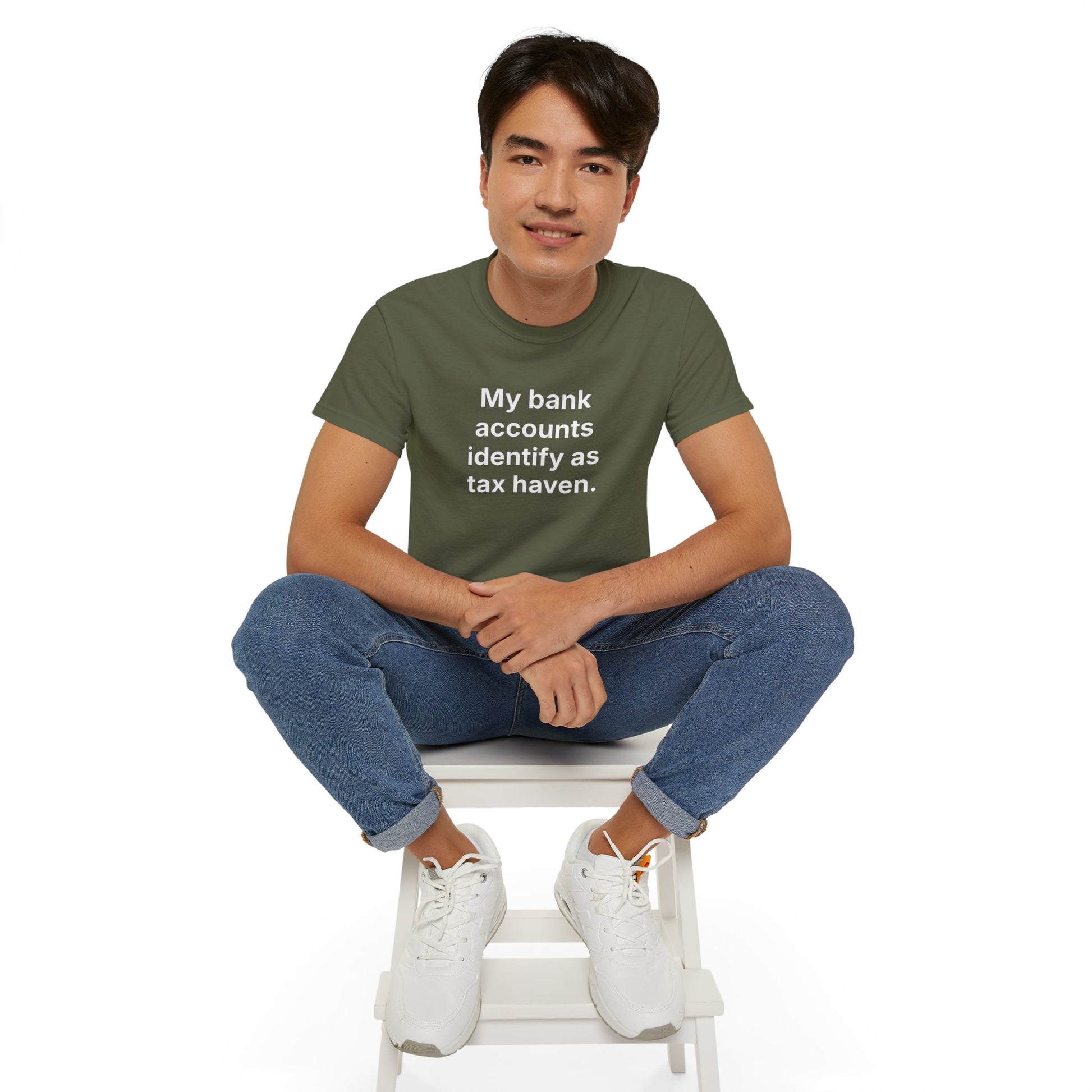MY BANK ACCOUNTS IDENTIFY AS TAX HAVEN. | Fantasy Finance Meme Tee – Unisex T-Shirt – MEME IS LIFE™
